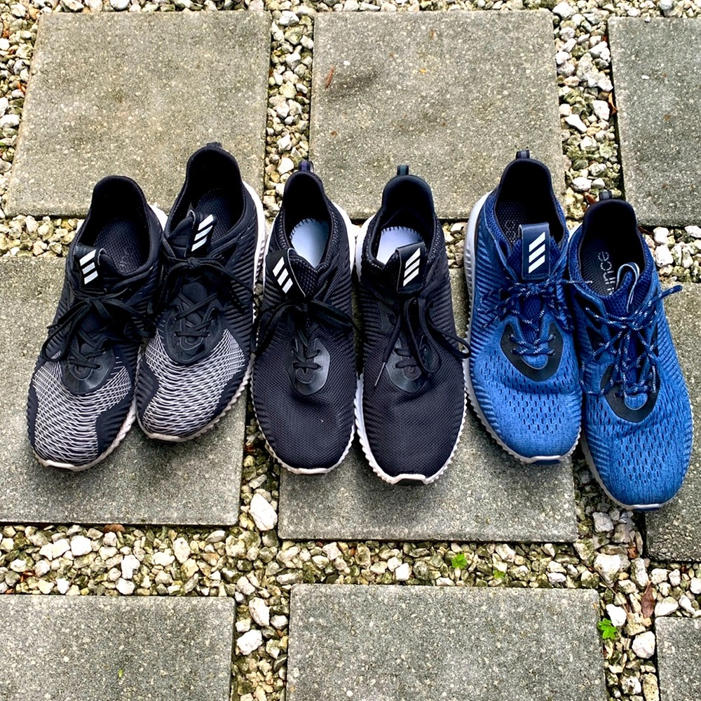 (3) Adidas Men’s Alphabounce Sneakers Size 11